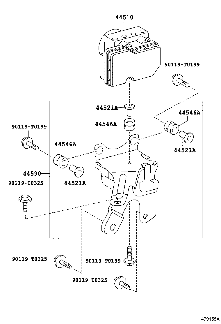 44507-0D050 BRACKET ASSY, BRAKE ACTUATOR product image