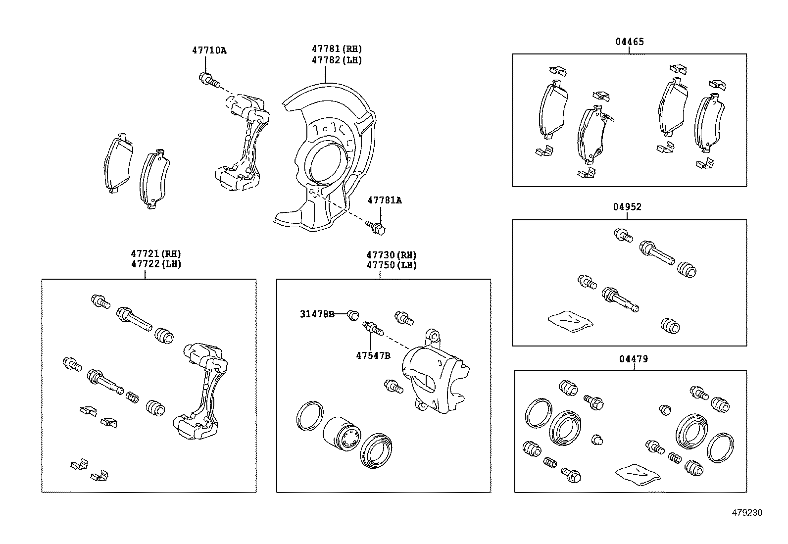 04465-02420 PAD KIT, DISC BRAKE, FRONT product image