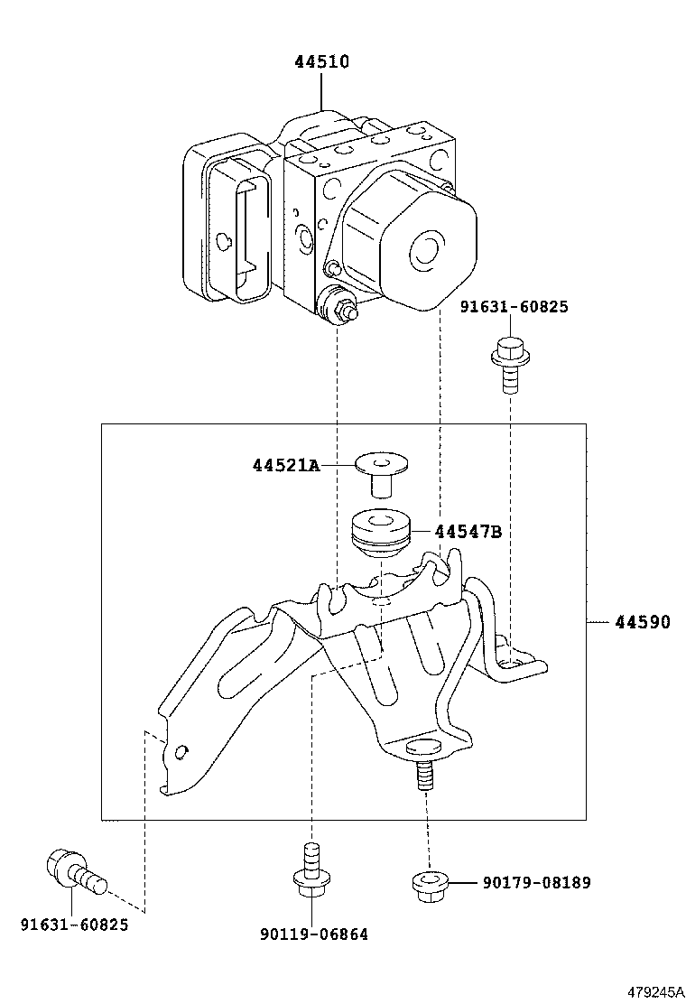 44590-02360 BRACKET ASSY, BRAKE ACTUATOR product image
