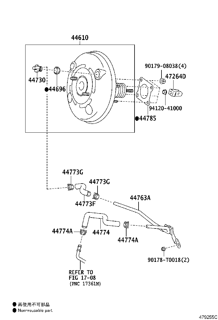 44771-02070 HOSE, VACUUM TUBE CONNECTOR product image