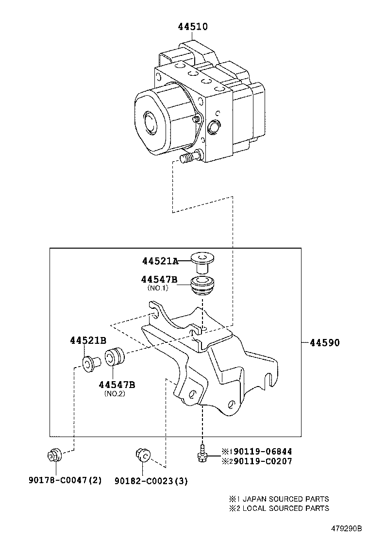 44050-02830 ACTUATOR ASSY, BRAKE product image