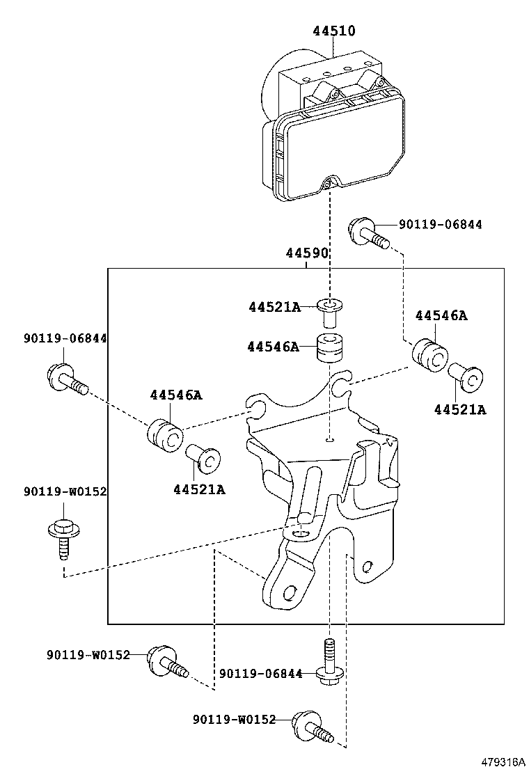 44050-52L11 ACTUATOR ASSY, BRAKE product image