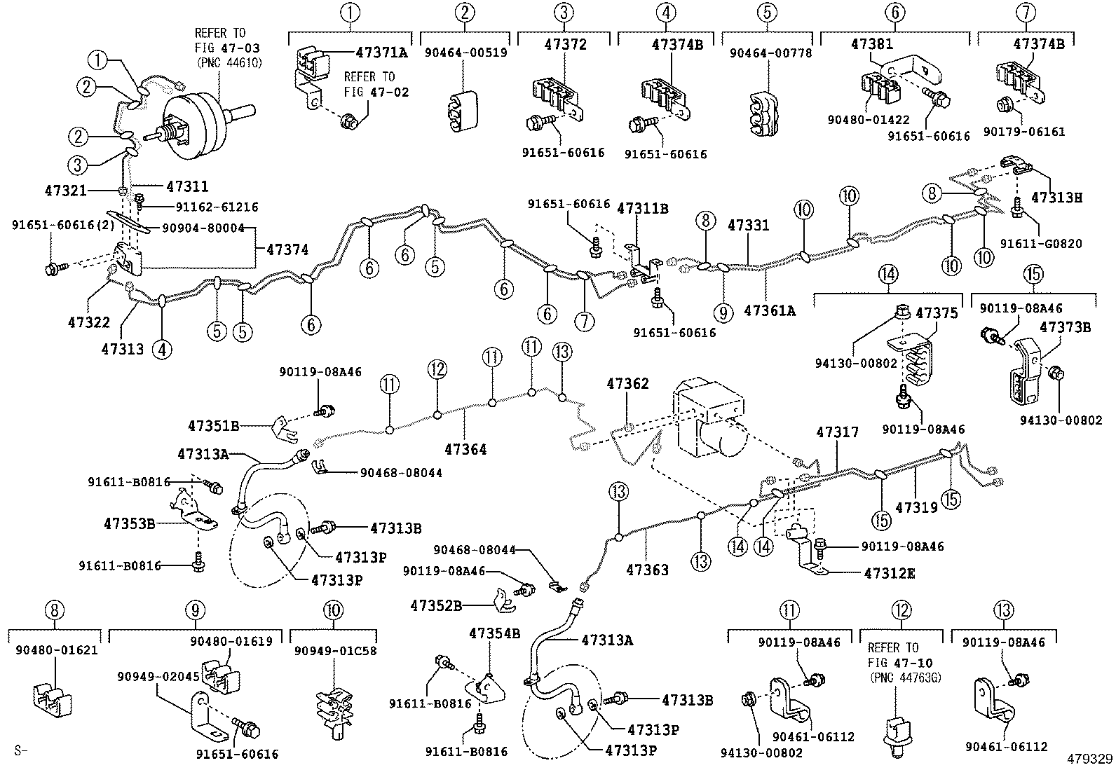 47321-36310 TUBE, REAR BRAKE, NO.1 product image
