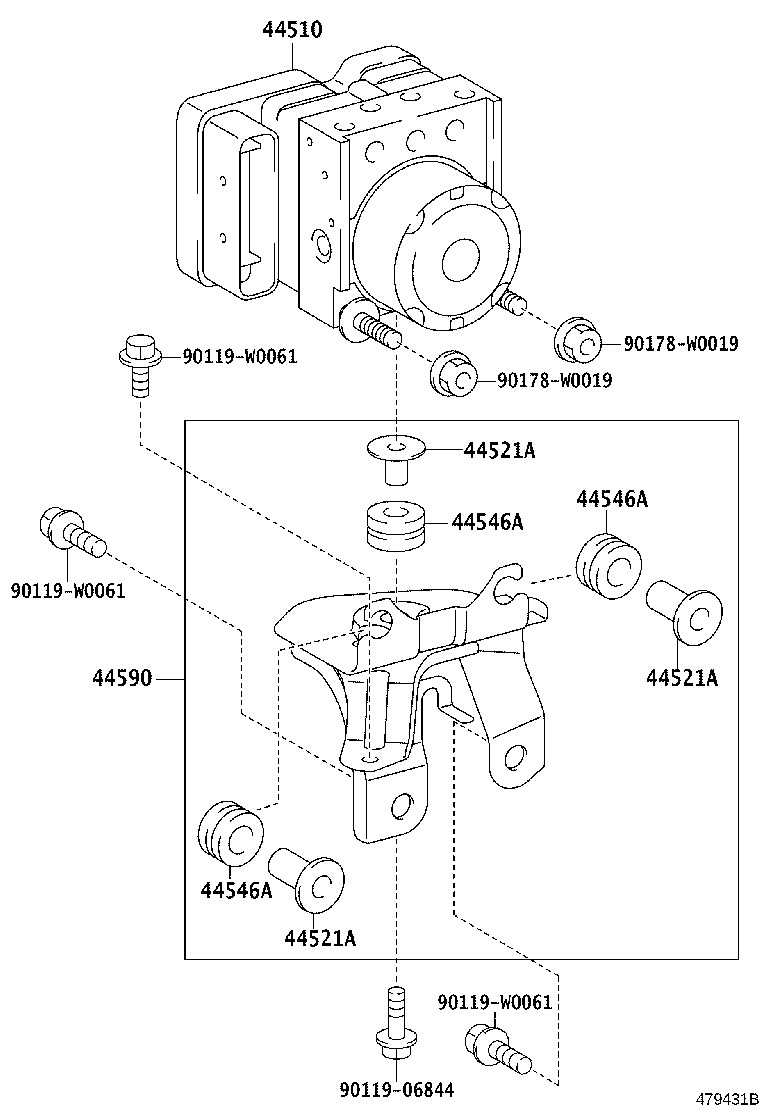 44050-0D810 ACTUATOR ASSY, BRAKE product image
