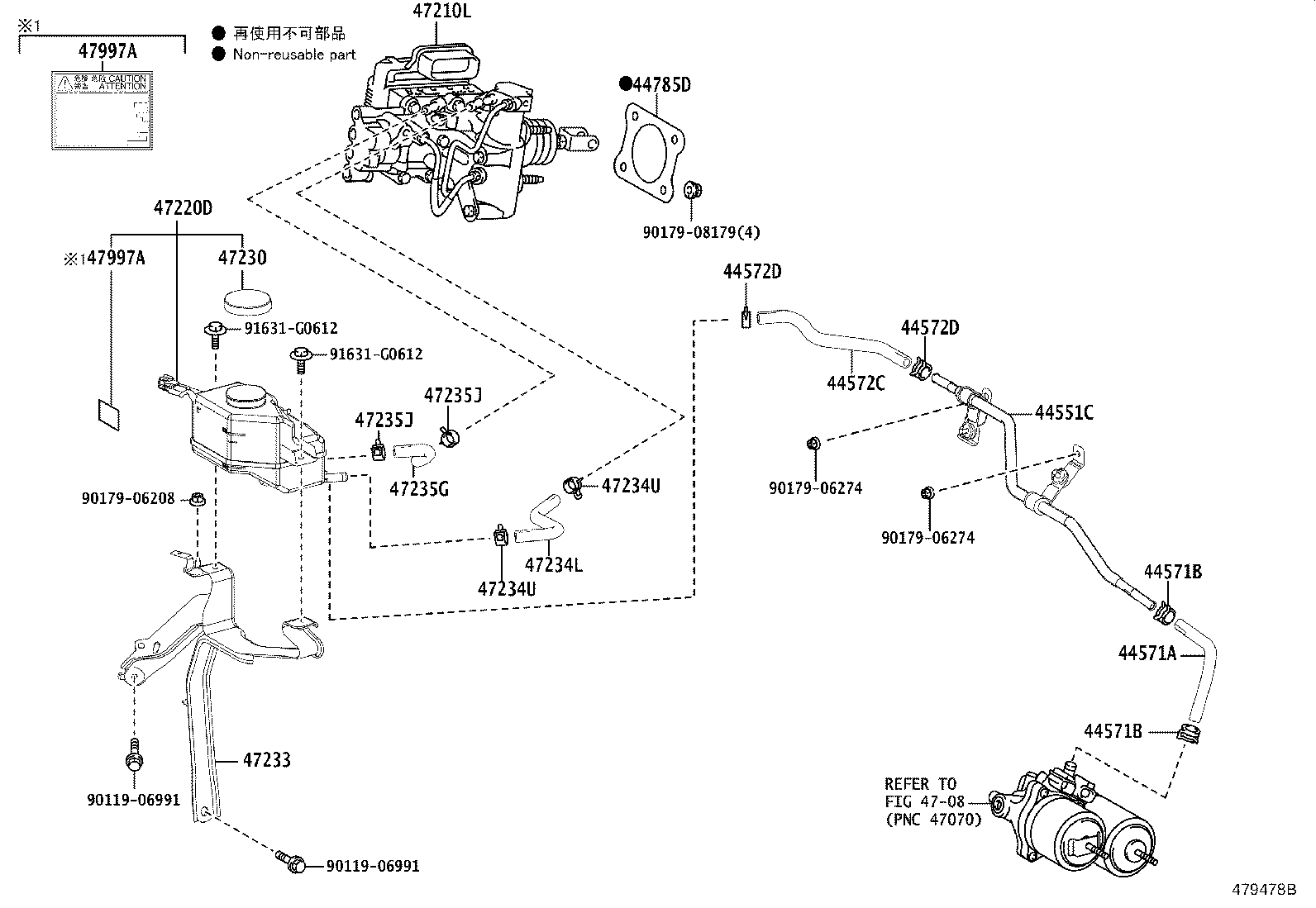44551-48060 TUBE, BRAKE ACTUATOR, NO.1 product image