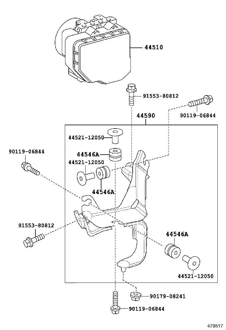 44590-24030 BRACKET ASSY, BRAKE ACTUATOR product image