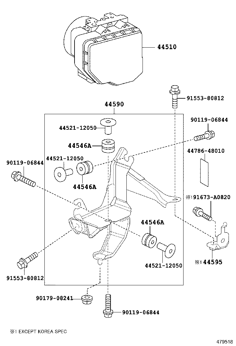 44050-24720 ACTUATOR ASSY, BRAKE product image