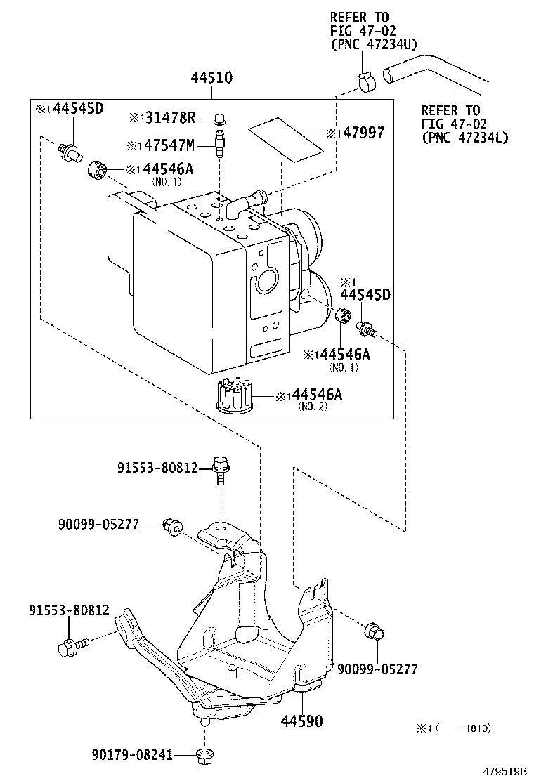 44590-24030 BRACKET ASSY, BRAKE ACTUATOR product image