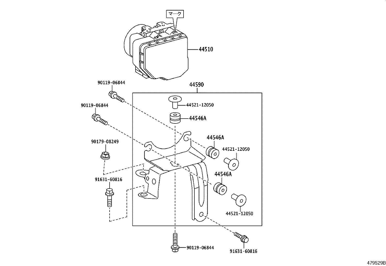 44590-44090 BRACKET ASSY, BRAKE ACTUATOR product image