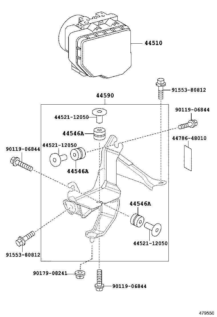 44590-24030 BRACKET ASSY, BRAKE ACTUATOR product image