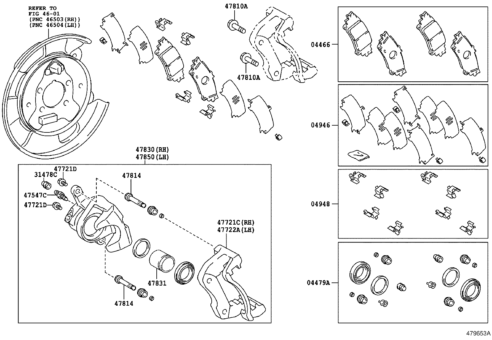 04479-47140 CYLINDER KIT, DISC BRAKE, REAR product image
