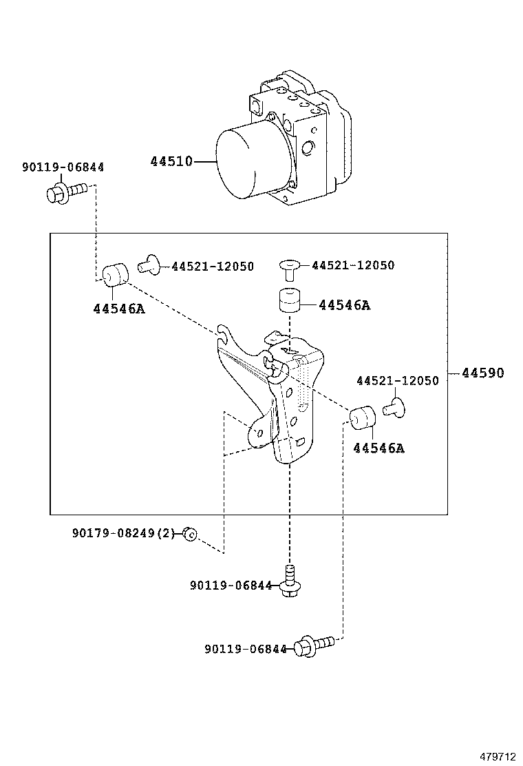 44590-58061 BRACKET ASSY, BRAKE ACTUATOR product image