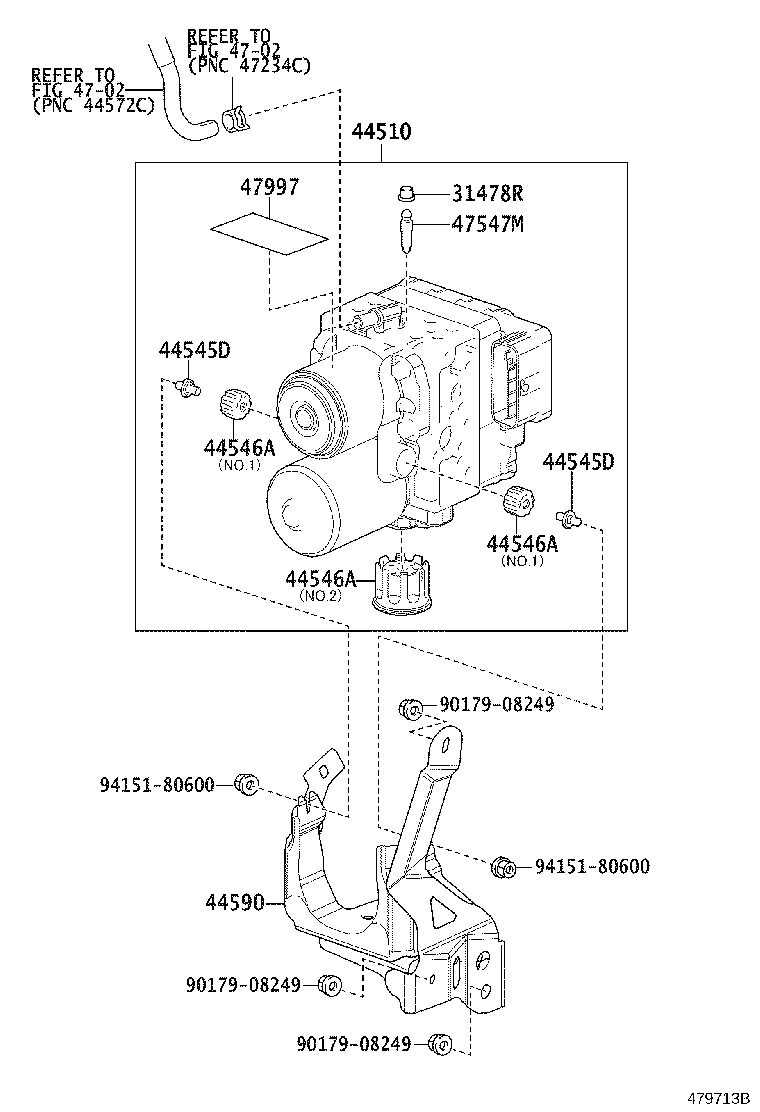 44590-58061 BRACKET ASSY, BRAKE ACTUATOR product image