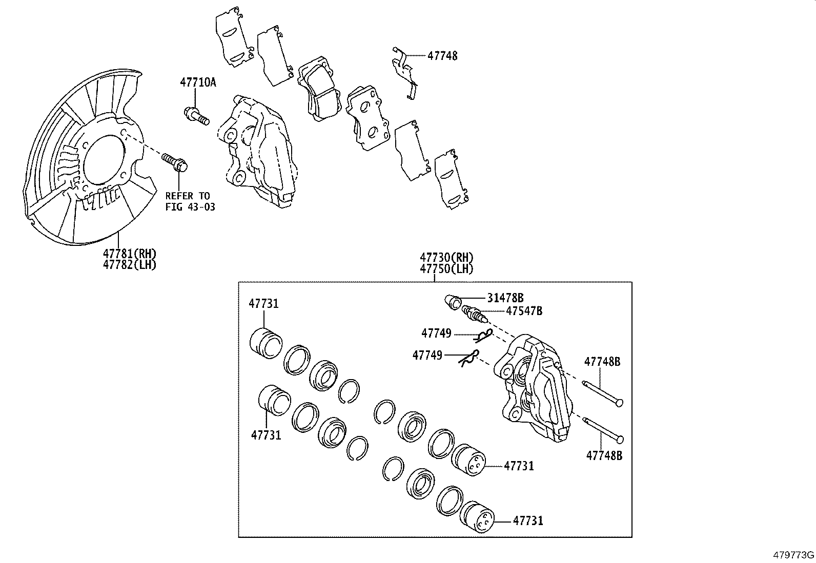 04465-0K410 PAD KIT, DISC BRAKE, FRONT product image