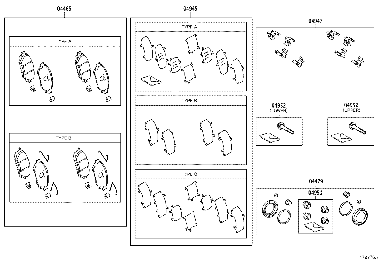 04465-0K391 PAD KIT, DISC BRAKE, FRONT product image