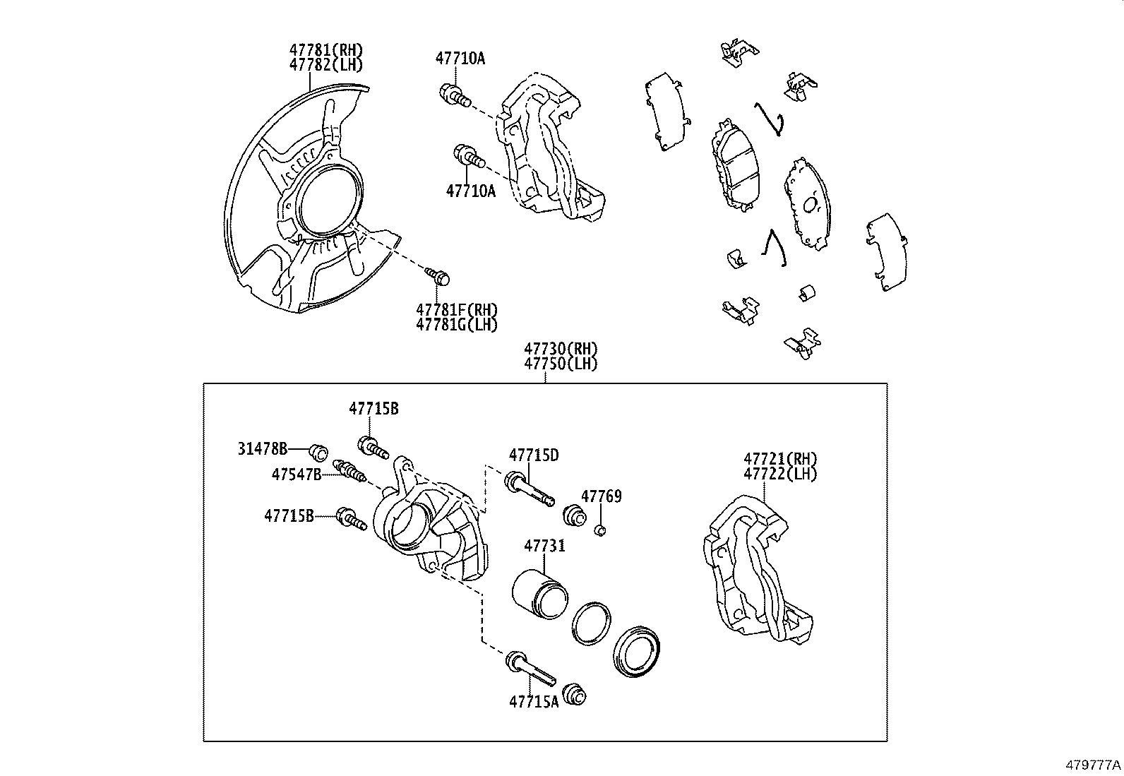 04465-0K391 PAD KIT, DISC BRAKE, FRONT product image
