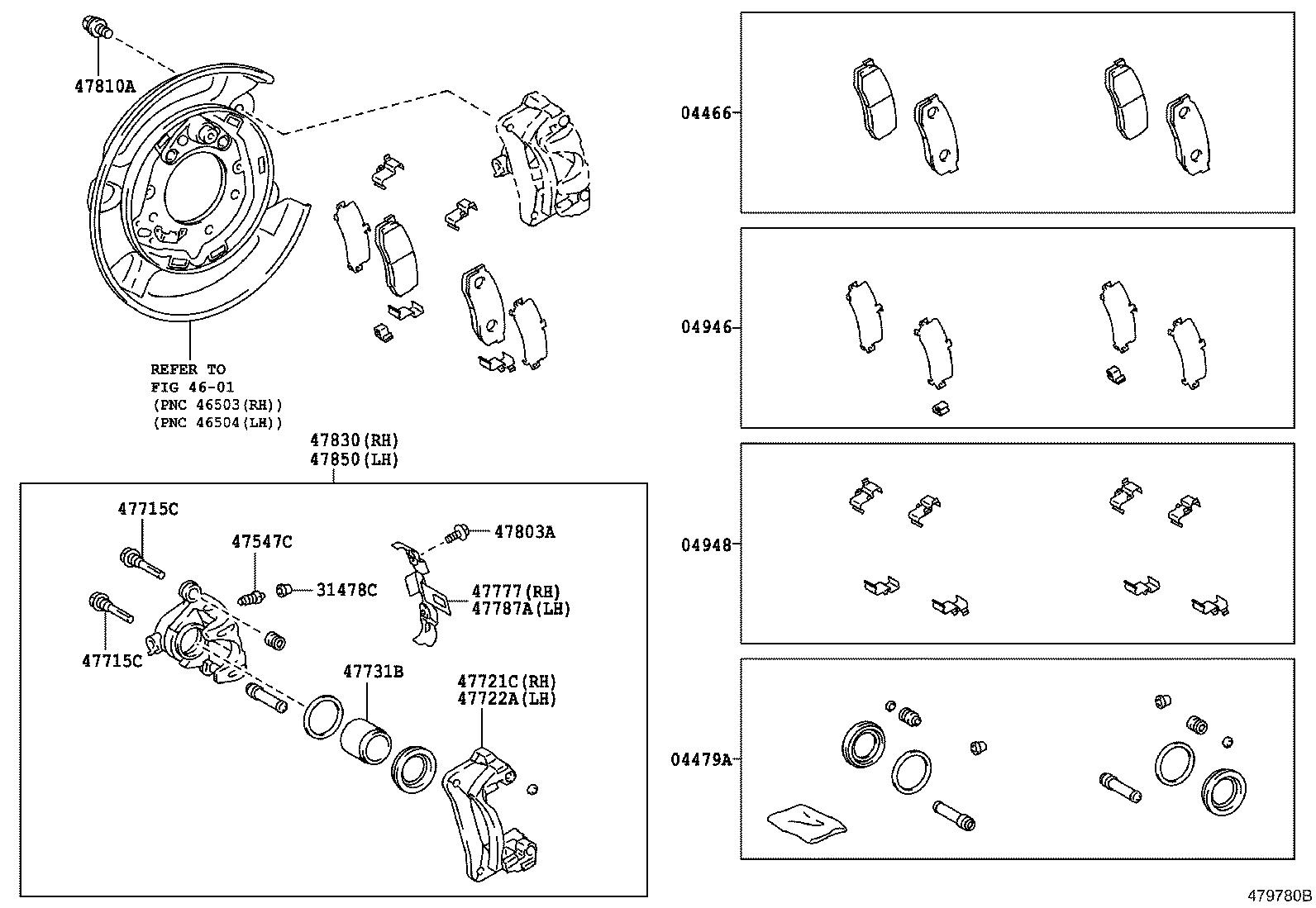47830-71010 CYLINDER ASSY, DISC BRAKE, REAR RH product image