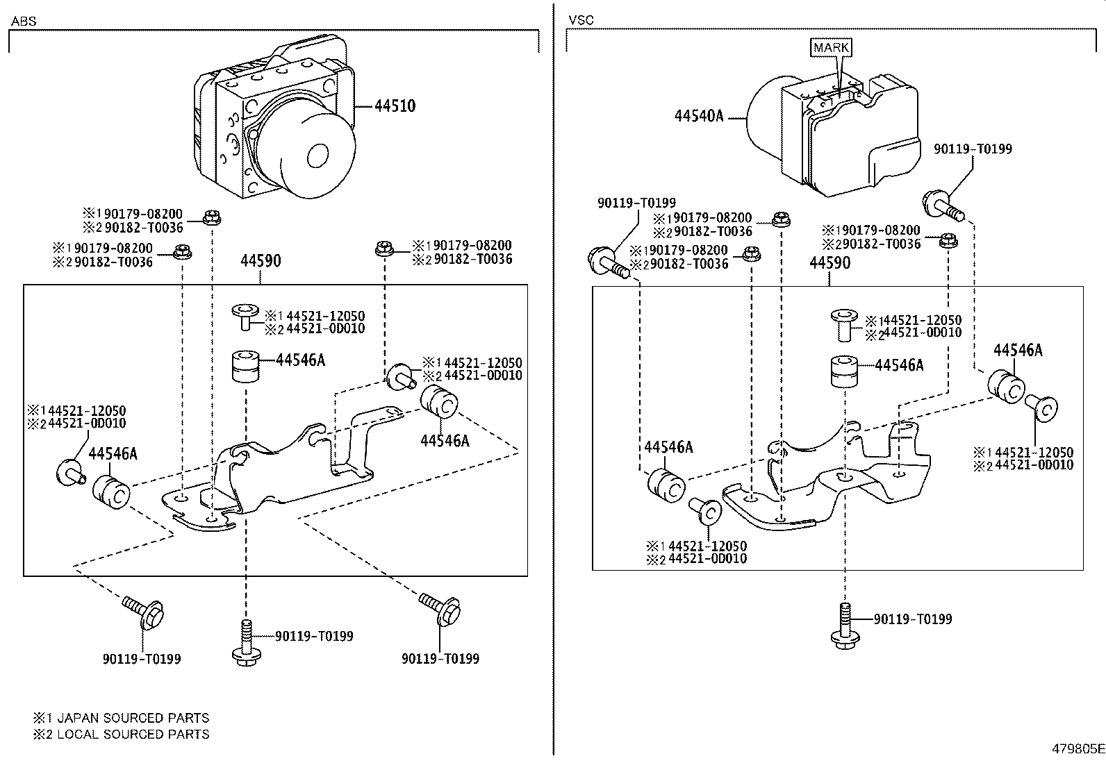 44050-0K010 ACTUATOR ASSY, BRAKE product image