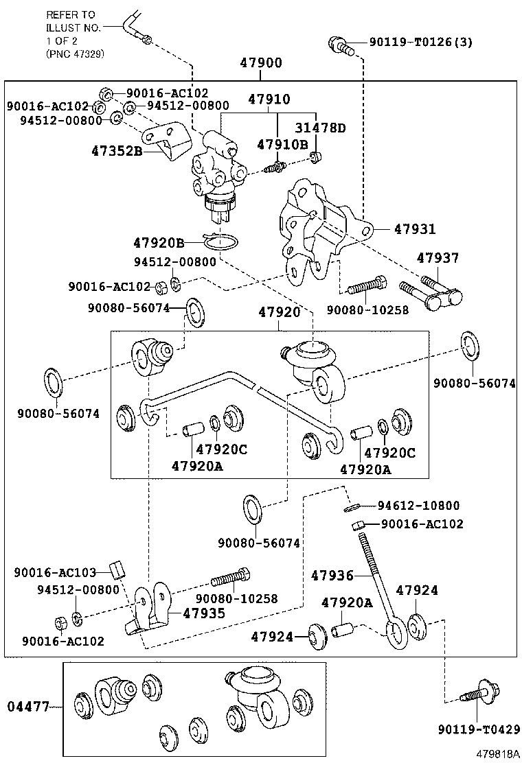 44050-0K010 ACTUATOR ASSY, BRAKE product image