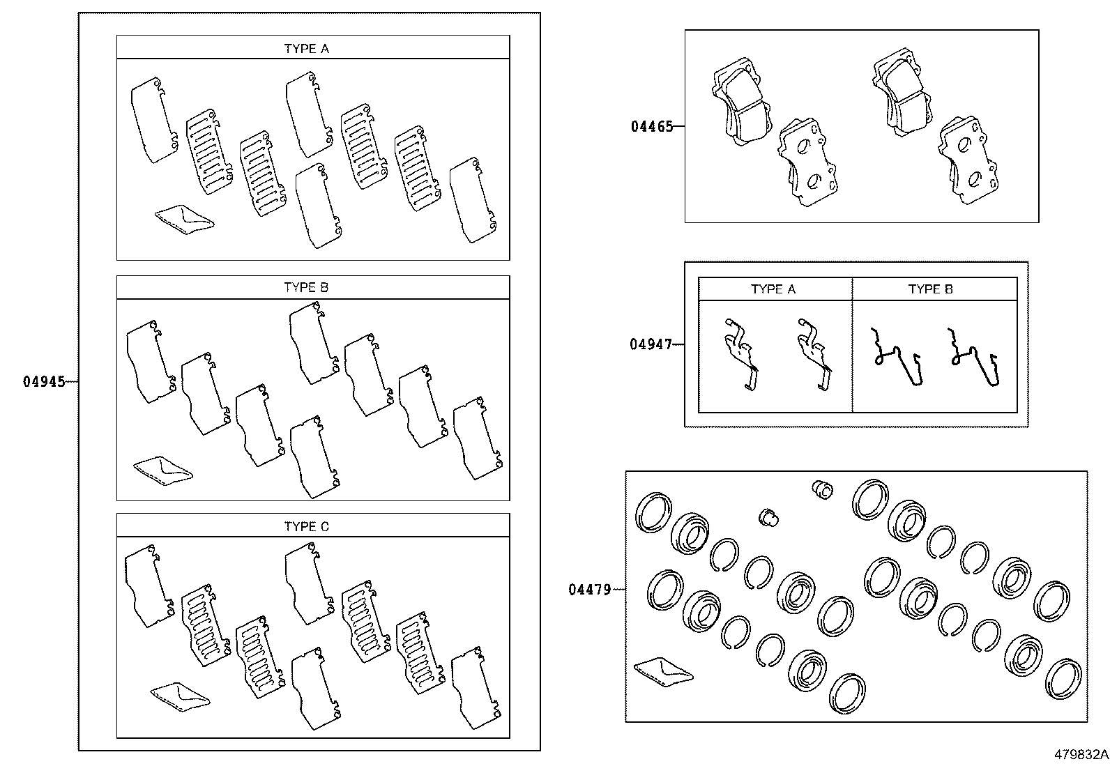 04465-0K391 PAD KIT, DISC BRAKE, FRONT product image