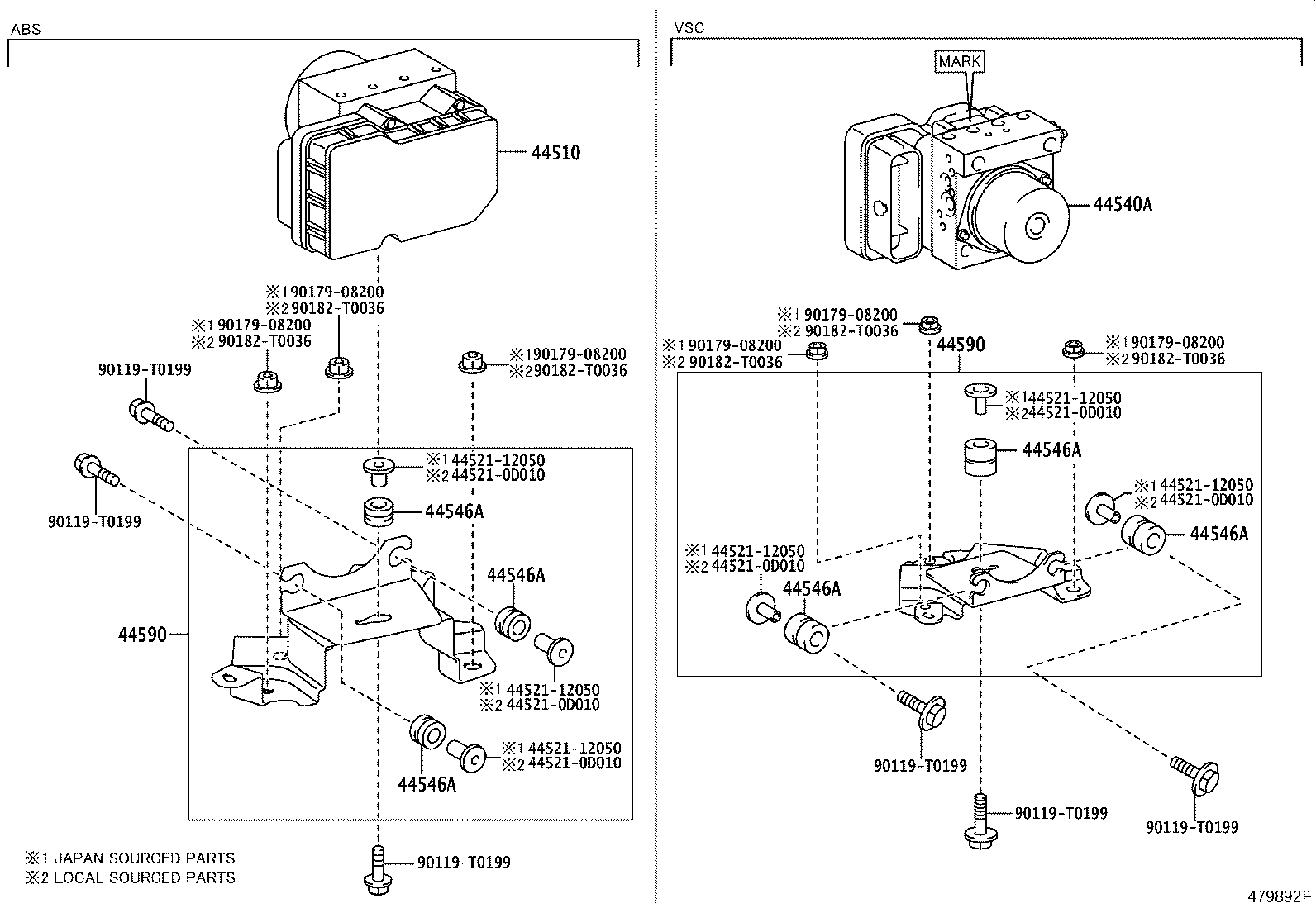 44050-0K010 ACTUATOR ASSY, BRAKE product image
