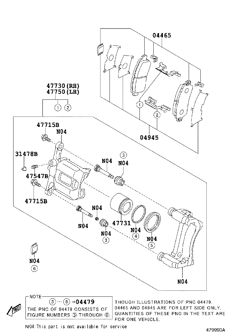 04465-WB001 PAD KIT, DISC BRAKE, FRONT product image