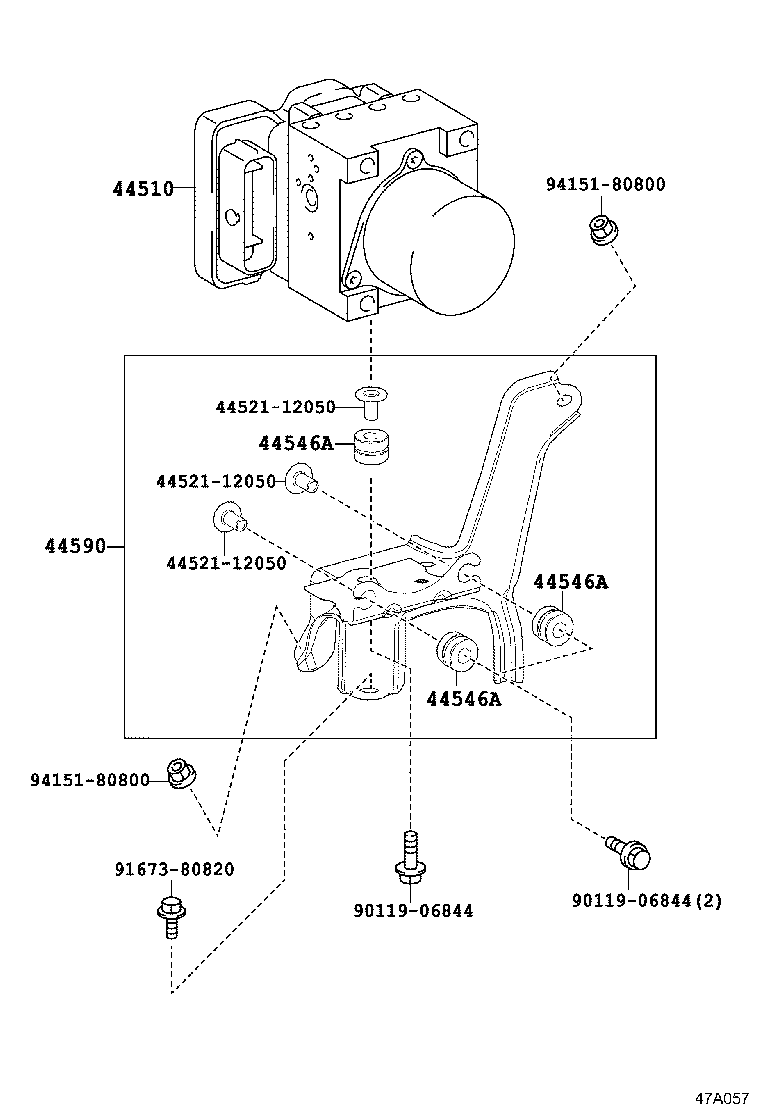 44050-48701 ACTUATOR ASSY, BRAKE product image