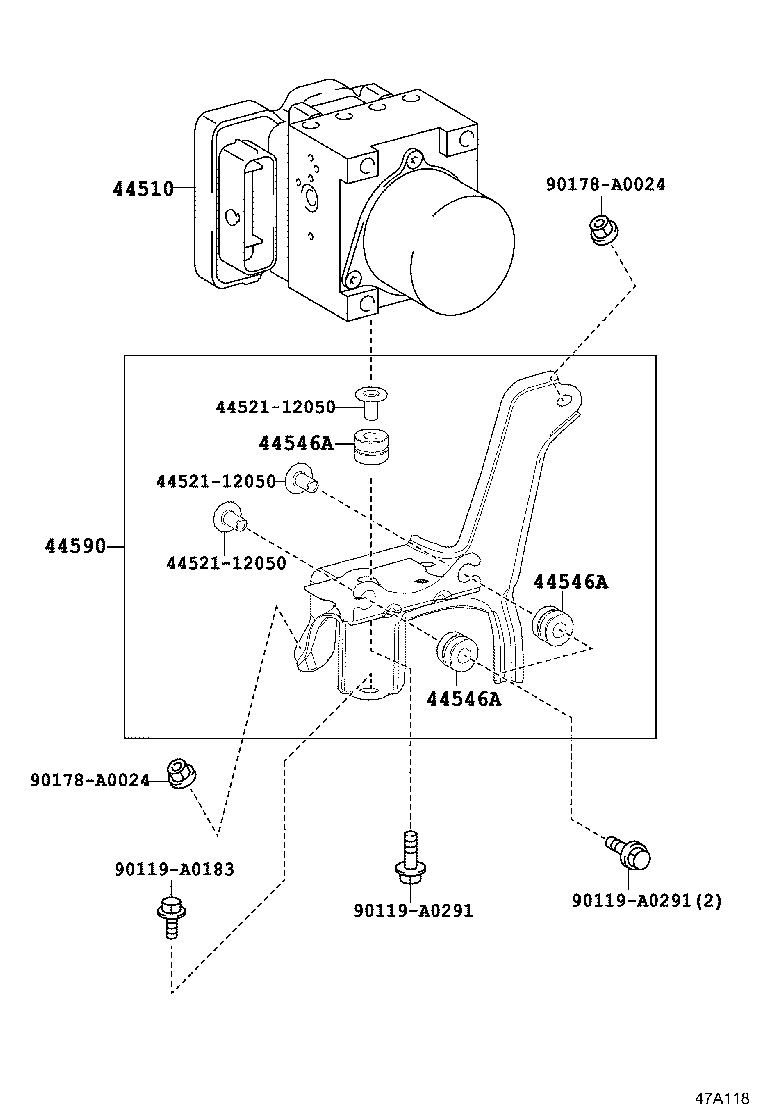 44050-0E290 ACTUATOR ASSY, BRAKE product image