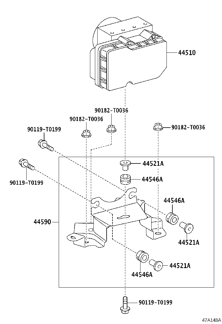 44050-0KB50 ACTUATOR ASSY, BRAKE product image