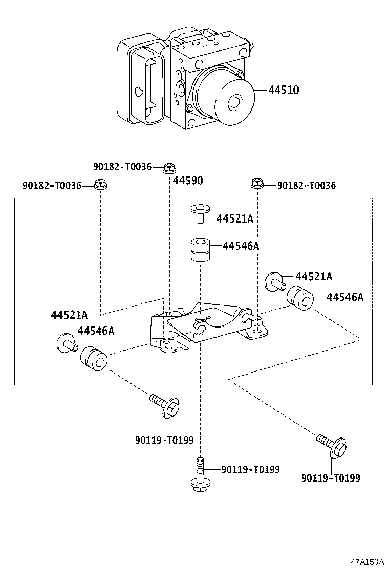 44050-0KB50 ACTUATOR ASSY, BRAKE product image