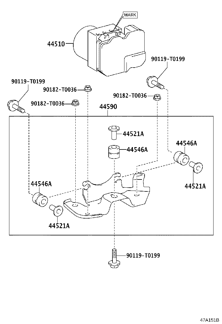 44050-0KB50 ACTUATOR ASSY, BRAKE product image