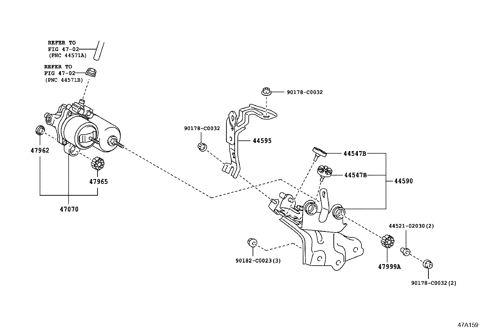 44590-02410 BRACKET ASSY, BRAKE ACTUATOR product image
