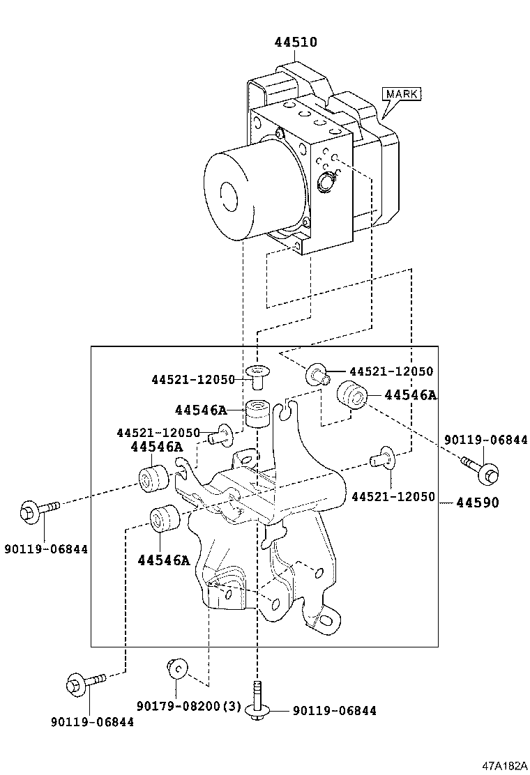 44050-42580 ACTUATOR ASSY, BRAKE product image