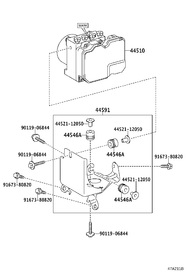44050-26210 ACTUATOR ASSY, BRAKE product image