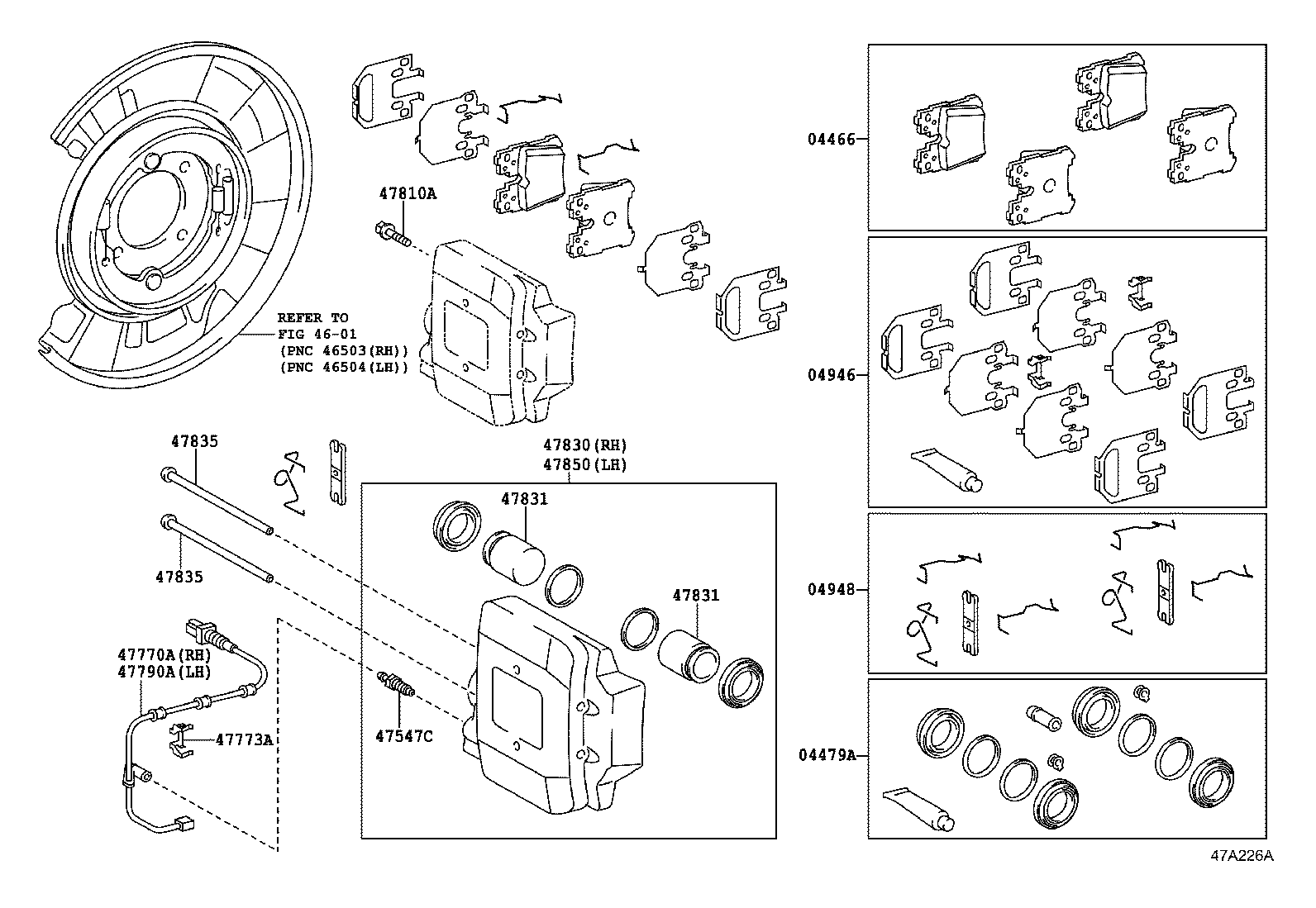 04946-50070 SHIM KIT, ANTI SQUEAL(FOR REAR DISC BRAKE) product image