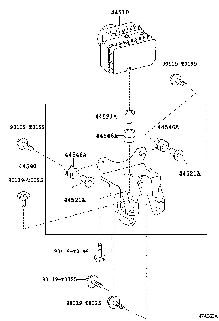 44590-0D550 BRACKET ASSY, BRAKE ACTUATOR product image