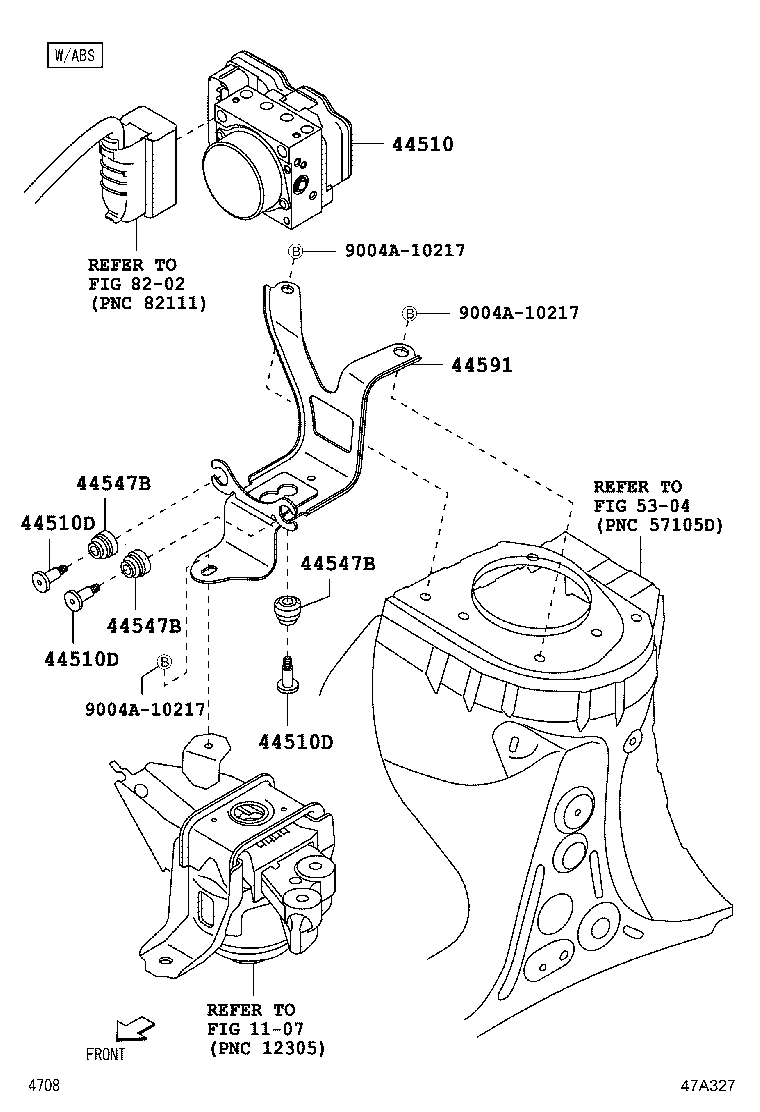 44547-BZ030 CUSHION, BRAKE ACTUATOR BRACKET product image