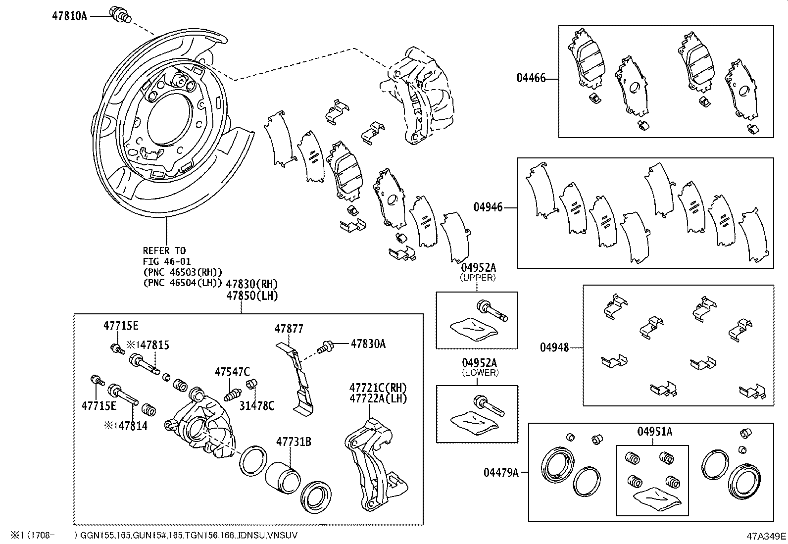 47830-71010 CYLINDER ASSY, DISC BRAKE, REAR RH product image