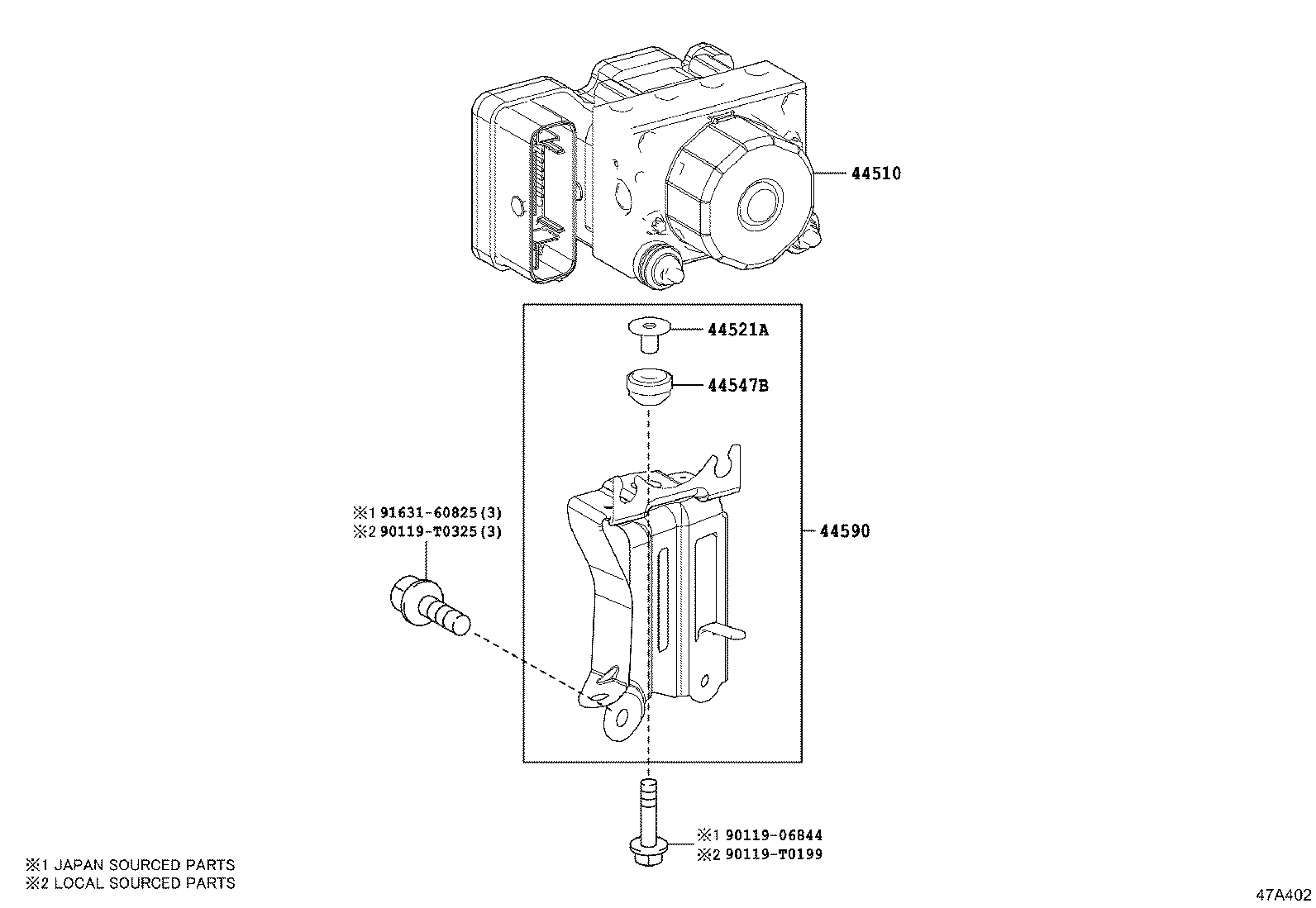 44050-0D440 ACTUATOR ASSY, BRAKE product image