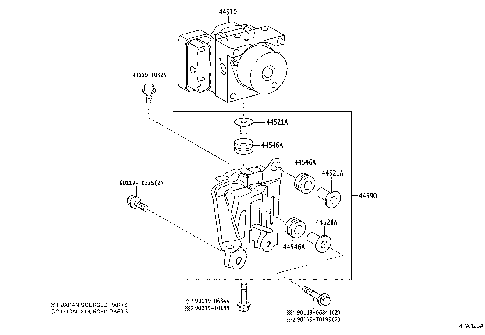 44050-0D440 ACTUATOR ASSY, BRAKE product image