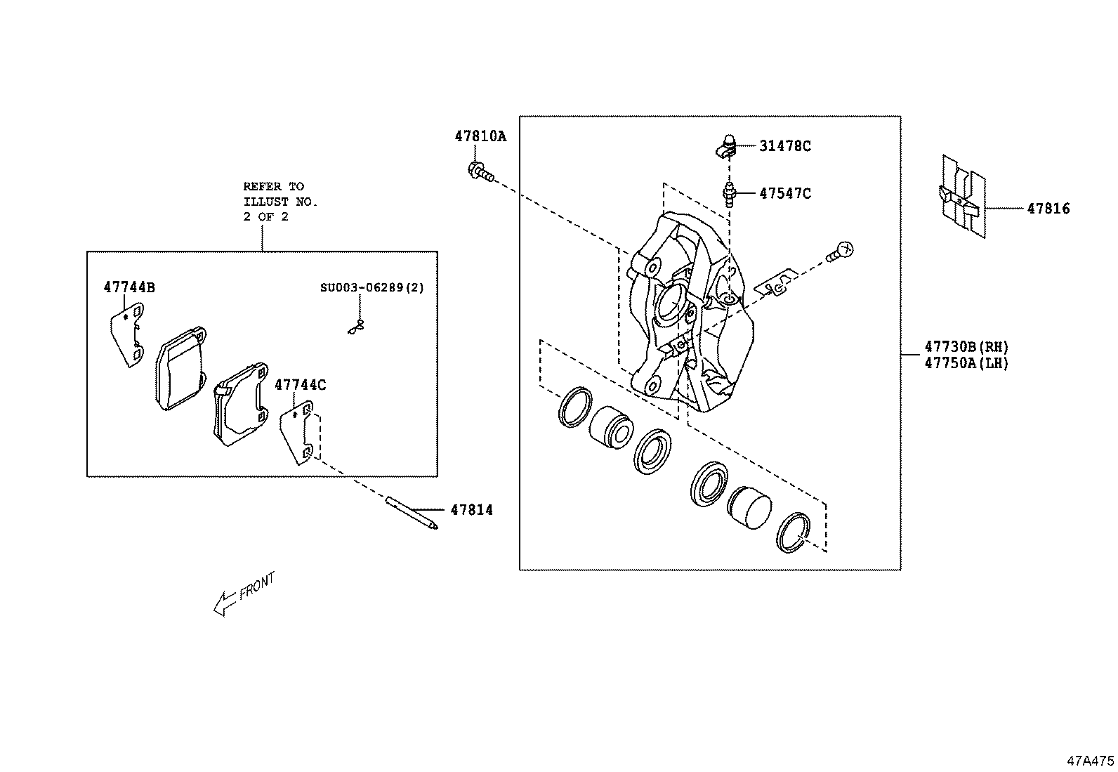SU003-07202 CYLINDER ASSY, REAR DISC BRAKE, RH product image