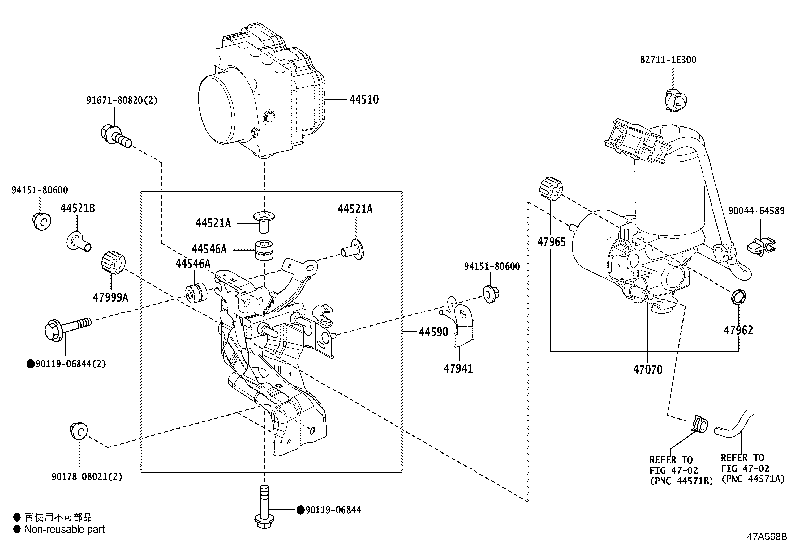 44050-F4160 ACTUATOR ASSY, BRAKE product image