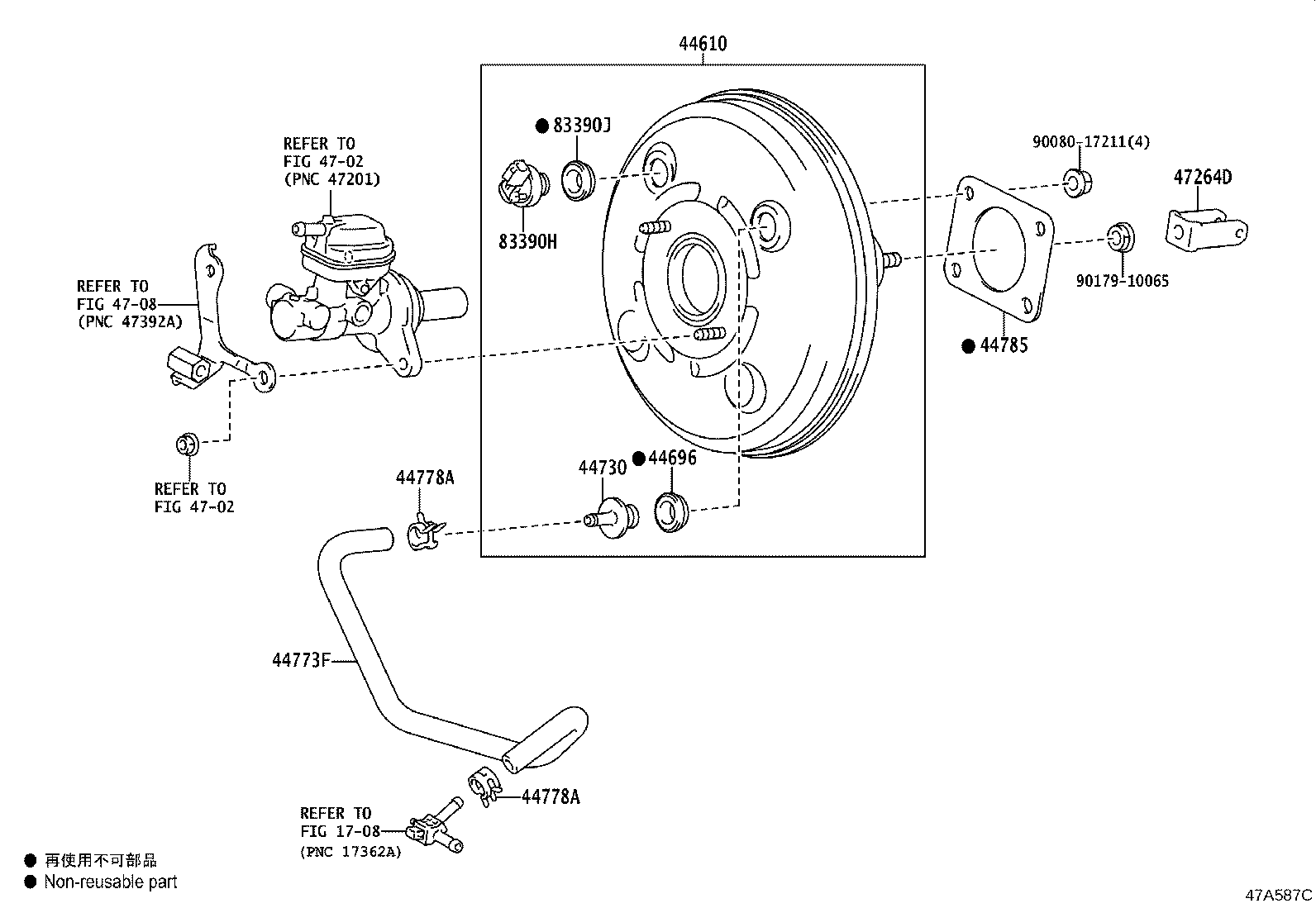 47264-06040 CLEVIS, BRAKE MASTER CYLINDER PUSH ROD product image