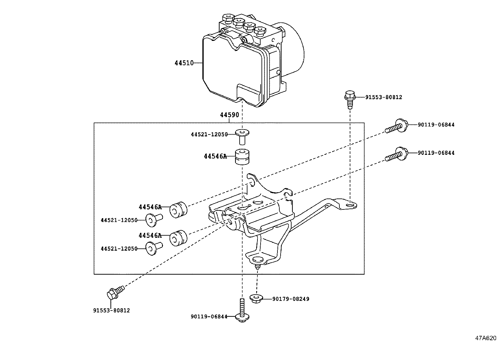 44546-58010 CUSHION, BRAKE ACTUATOR BOLT product image