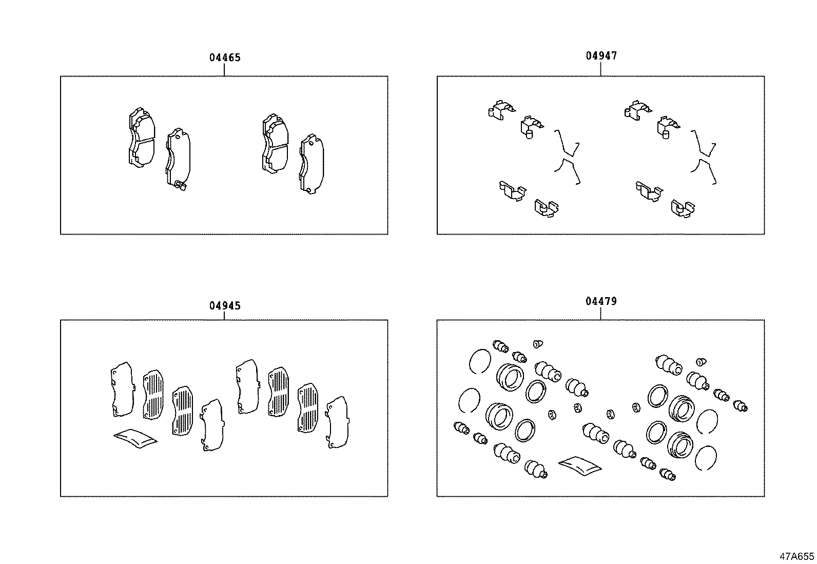 04465-36100 PAD KIT, DISC BRAKE, FRONT product image
