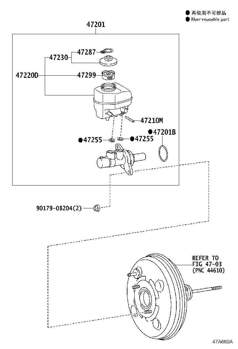 47025-35211 CYLINDER SUB-ASSY, BRAKE MASTER product image