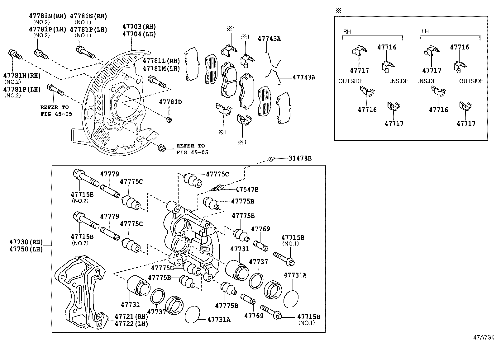 04465-36100 PAD KIT, DISC BRAKE, FRONT product image