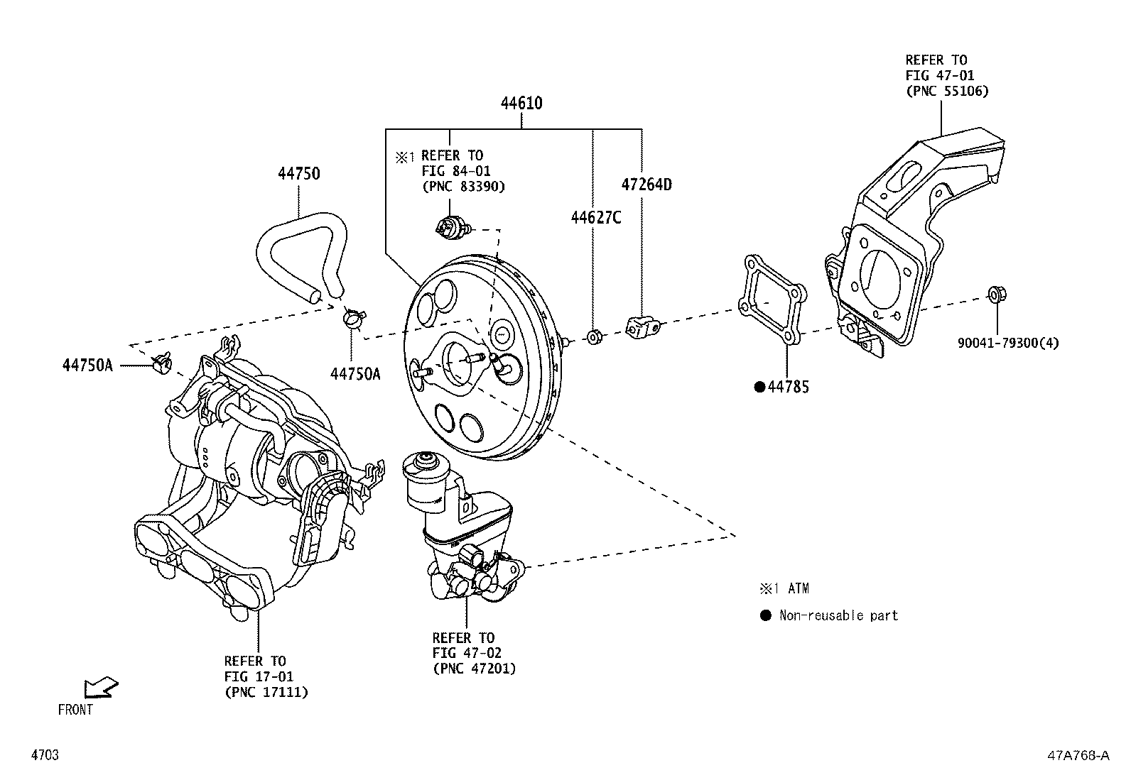 47264-B6010 CLEVIS, BRAKE MASTER CYLINDER PUSH ROD product image