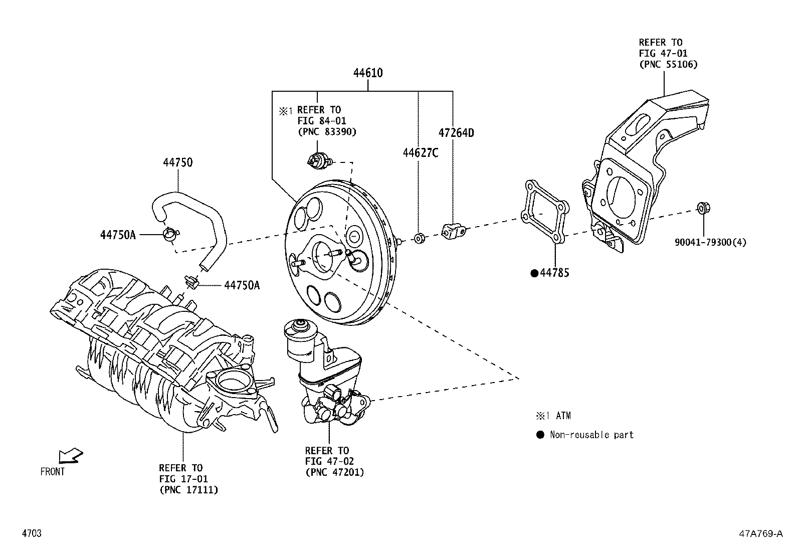 47264-B6010 CLEVIS, BRAKE MASTER CYLINDER PUSH ROD product image