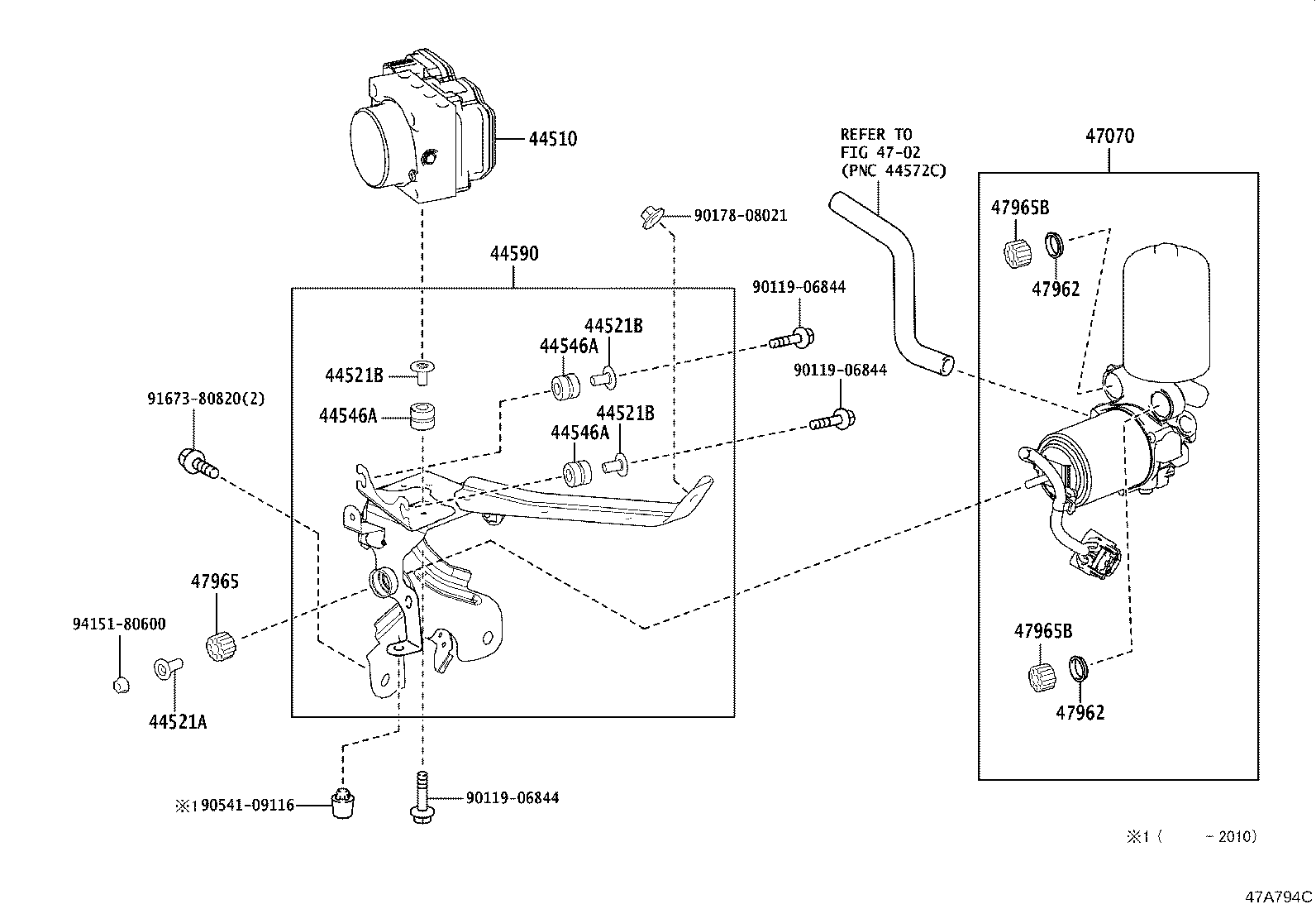 44050-33710 ACTUATOR ASSY, BRAKE product image